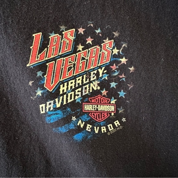 Harley Davidson Las Vegas Nevada Short Sleeve Black Tee Shirt 2XL - Picture 6 of 6